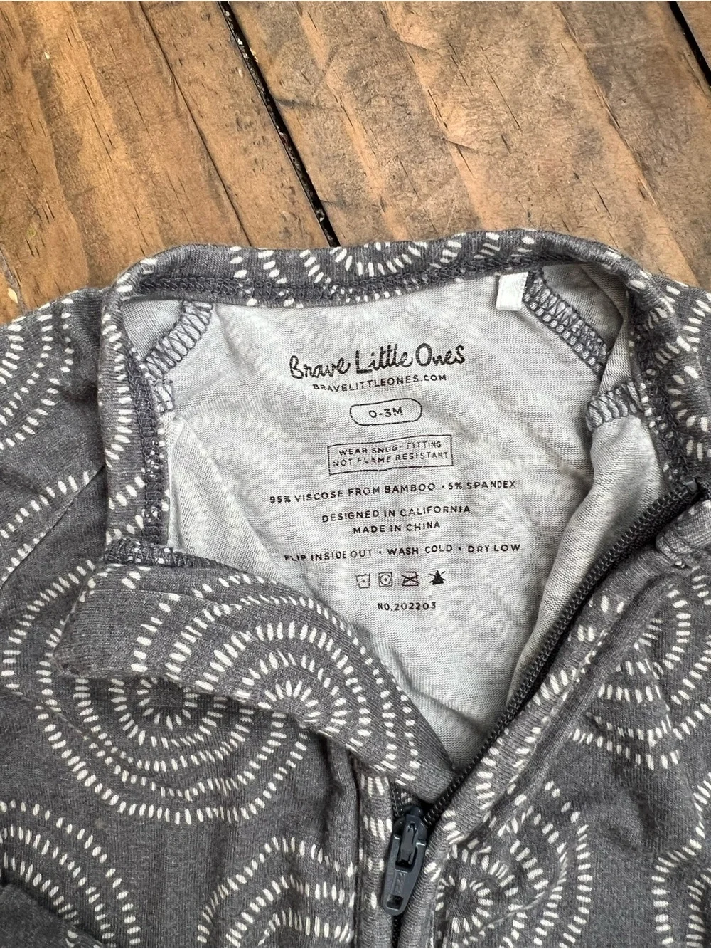 Brave Little Ones Gray Circle-Print Zip One-Piece